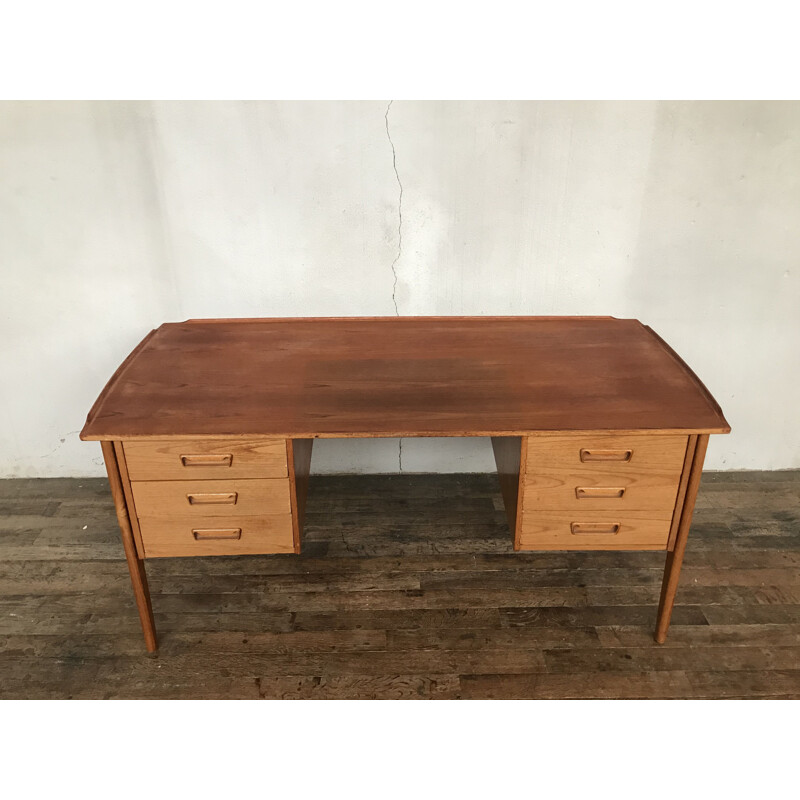 Bureau scandinave en teck Dyrlund design denmark 1950 1960