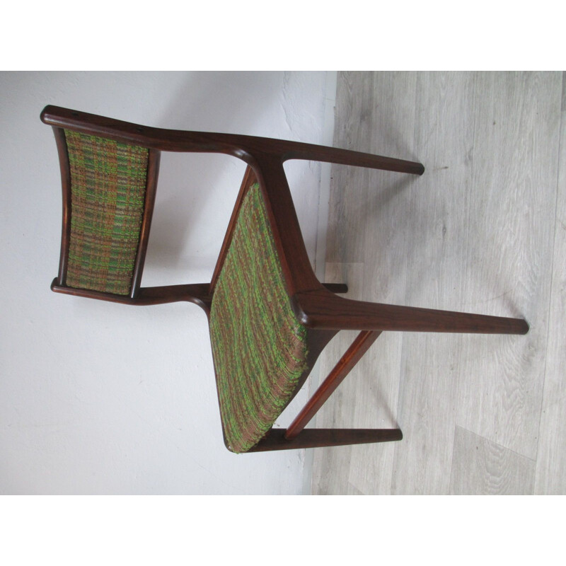 Set of 4 vintage rosewood chairs, Denmark, 1970s