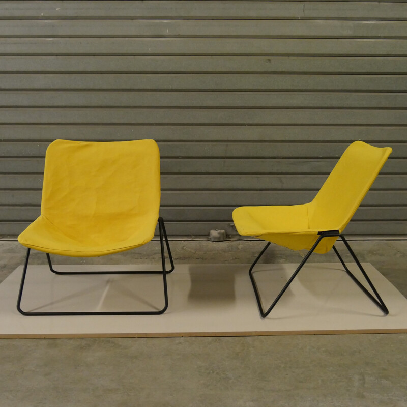 Pair of vintage G1 armchairs by Pierre Guariche for Airborne, France, 1953