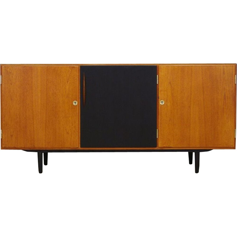 Vintage sideboard in teak with black door, Danish Design, 1960