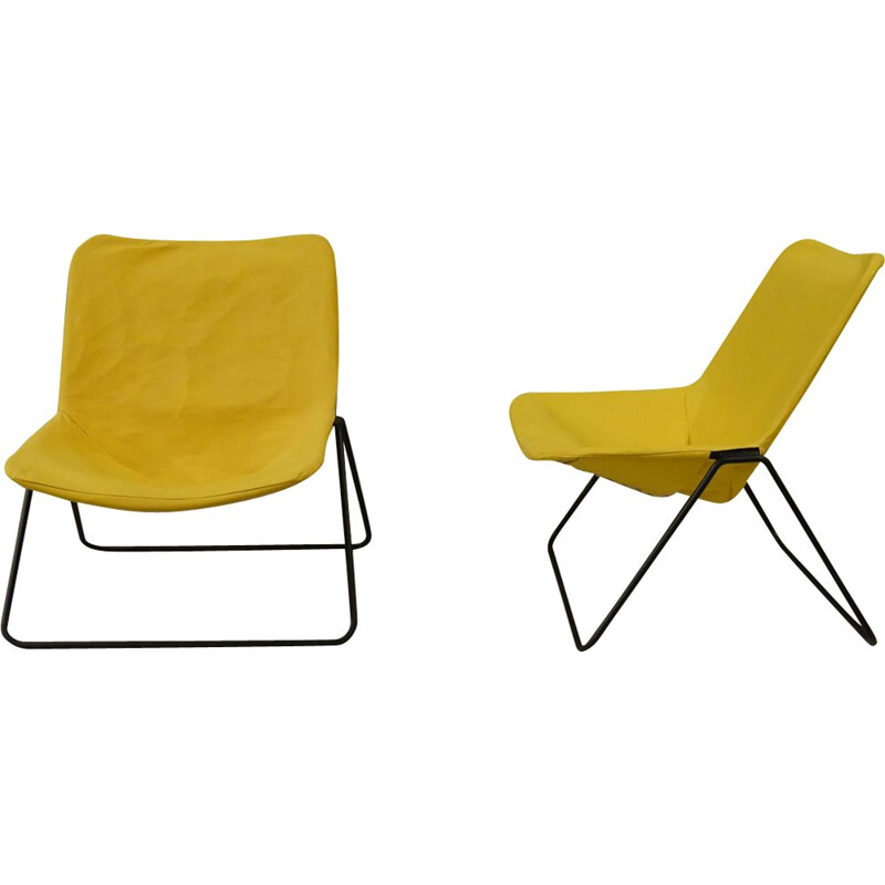 Pair of vintage G1 armchairs by Pierre Guariche for Airborne, France, 1953
