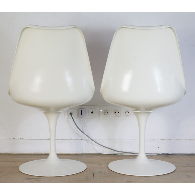 Pair of vintage Tulipe chairs Knoll edition, USA, 1960