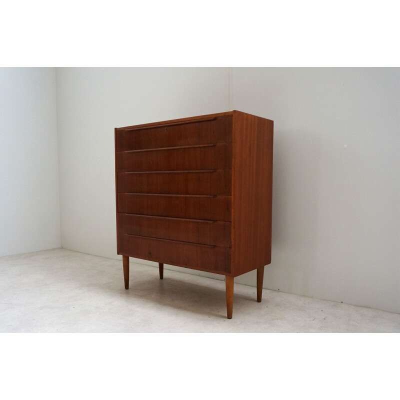 Vintage scandinavian teak chest of drawers, Denmark, 1960