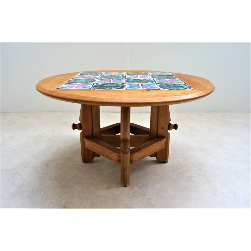 Table vintage monte et baisse par Guillerme et Chambron