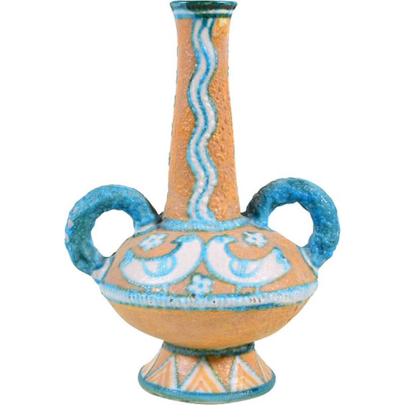 Vaso de cerâmica Vintage para Cas Vietri, Itália 1950