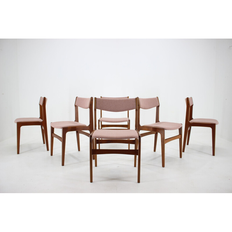 Ensemble de 6 chaises vintage danoises , 1960