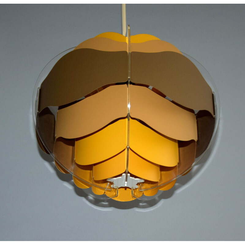 Suspension fleur en plastique vintage par Flemming Brylle & Preben Jacobsen, Danemark, 1960