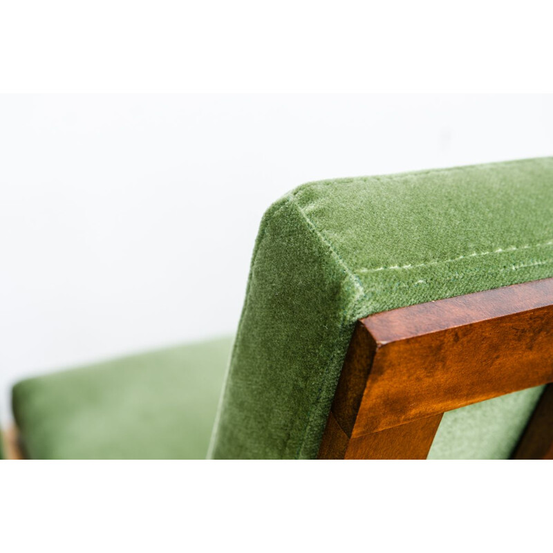 Pair of vintage green armchairs, 1965