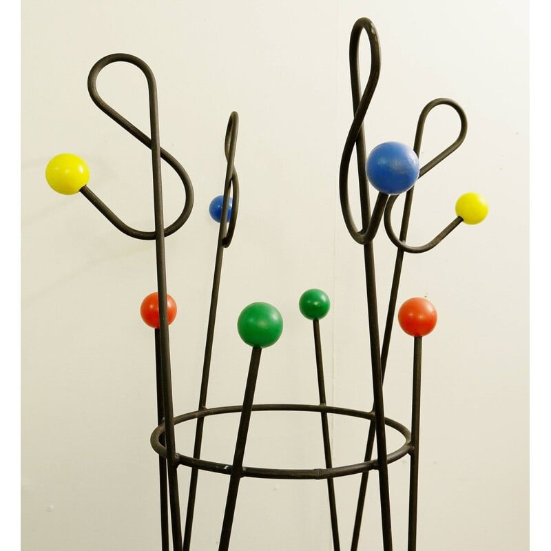  Vintage coat rack "clé de sol" by Roger Feraud, 1950