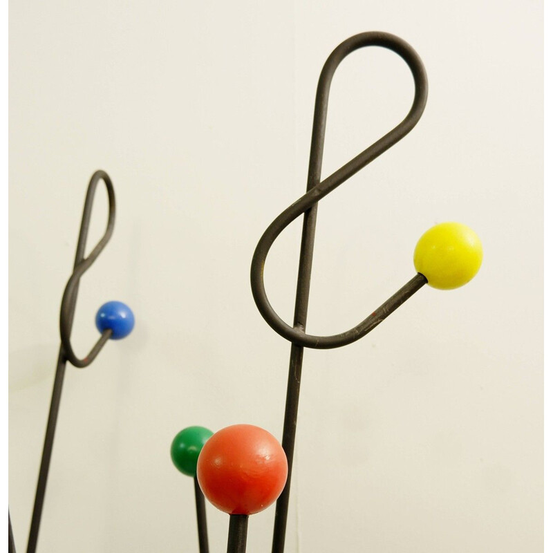  Vintage coat rack "clé de sol" by Roger Feraud, 1950