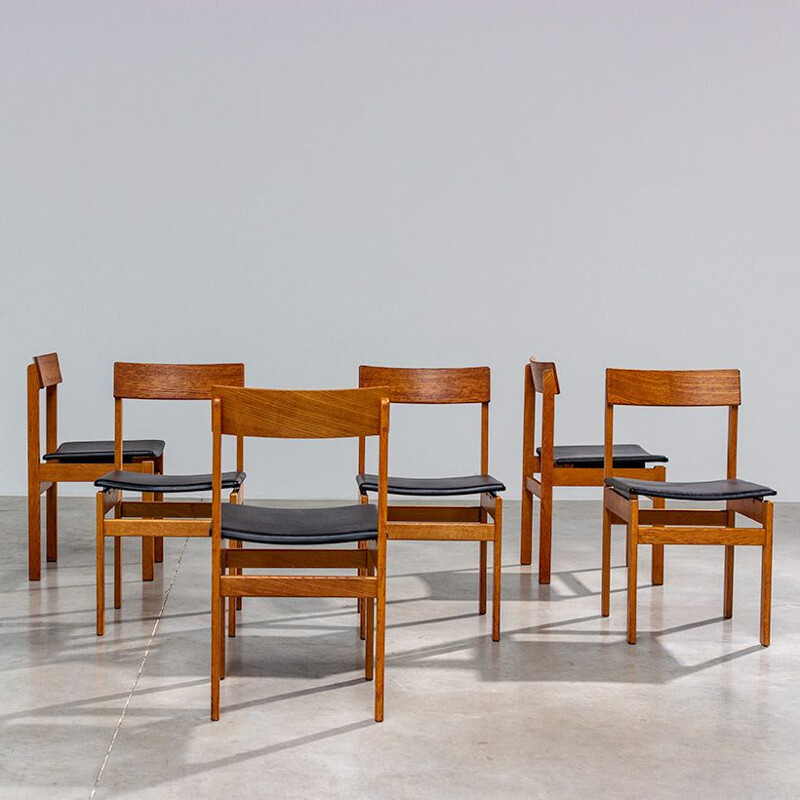 Ensemble de 6 chaises de Jos De Mey pour Van den Berghe Pauvers, années 1960