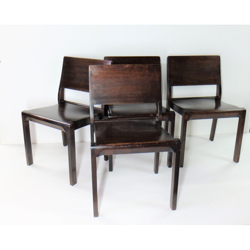 Suite de 4 chaises vintage par Alvar Aalto, 1929