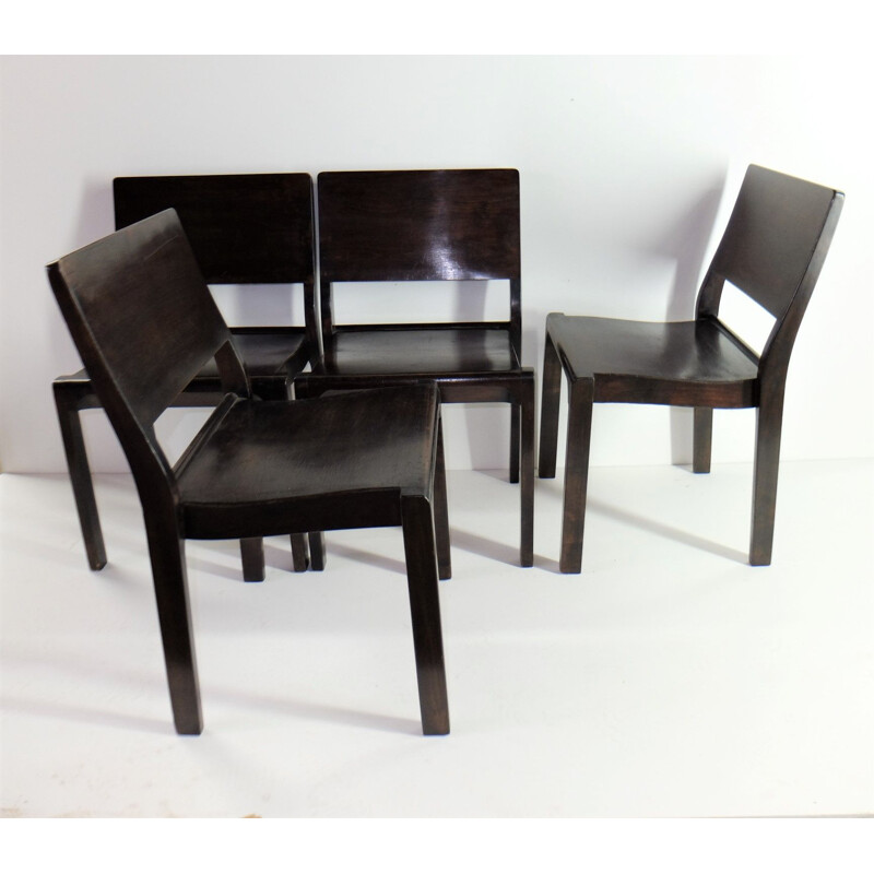 Suite of 4 vintage chairs by Alvar Aalto, 1929