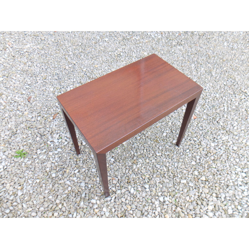 Vintage scandinavian mahogany side table by Severin Hansen 1960