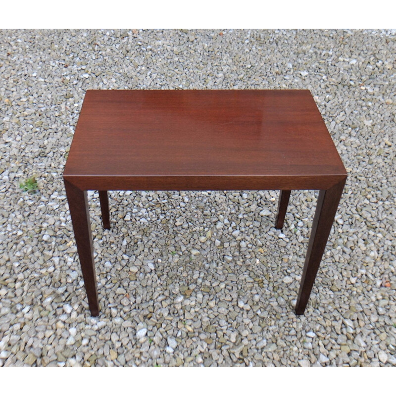 Vintage scandinavian mahogany side table by Severin Hansen 1960