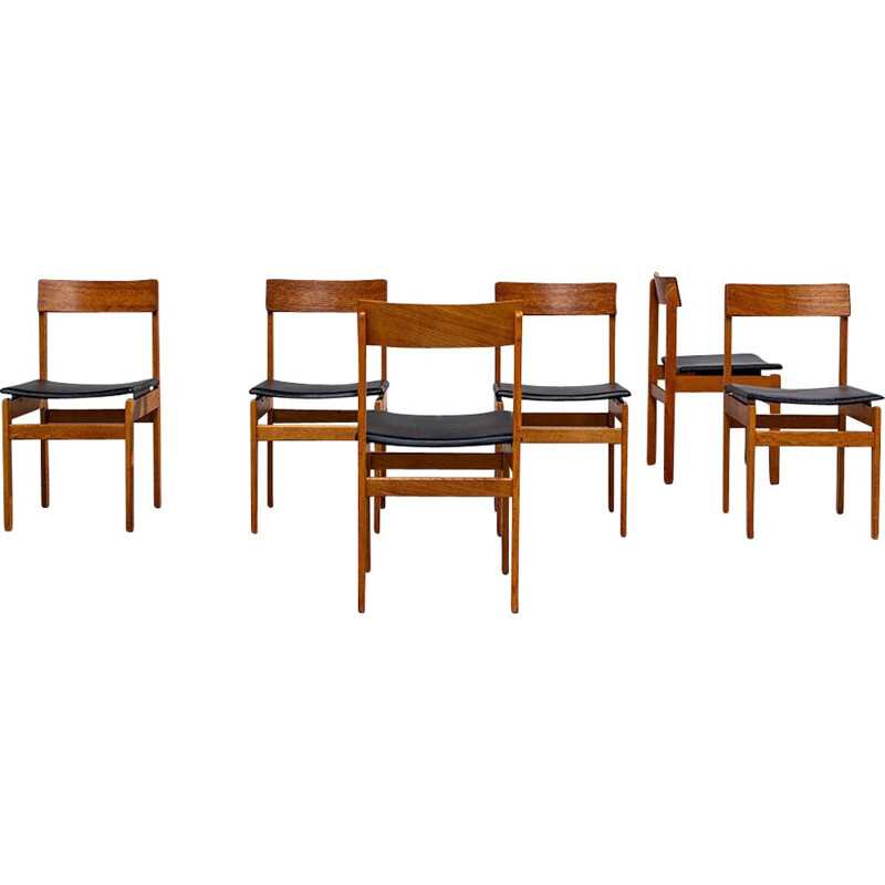 Set of 6 chairs by Jos De Mey for Van den Berghe Pauvers, 1960s