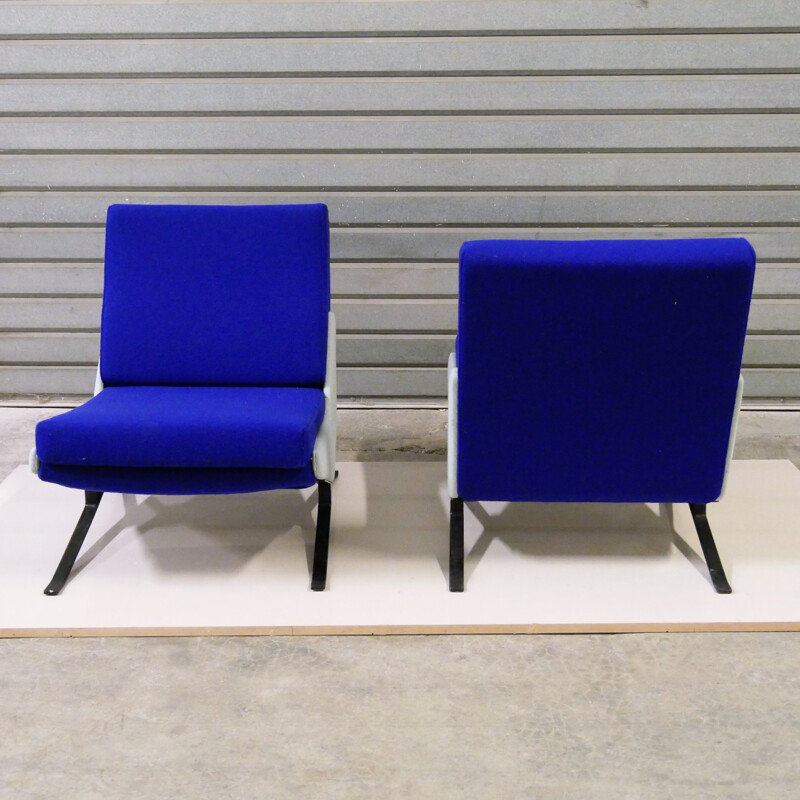 Paar vintage TROÏKA fauteuils van Pierre Guariche voor Airborne 1961
