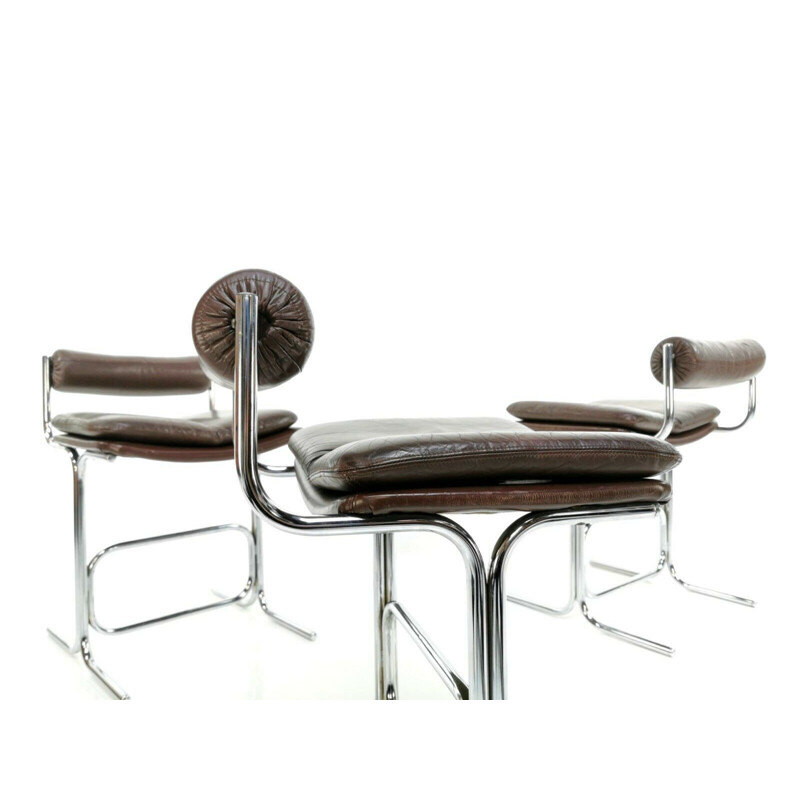 Suite de 3 chaises vintage Pieff Eleganza par Tim, 1960s