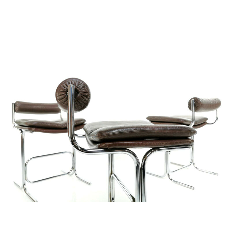 Vintage of 3 Pieff Eleganza chairs by Tim, 1960s