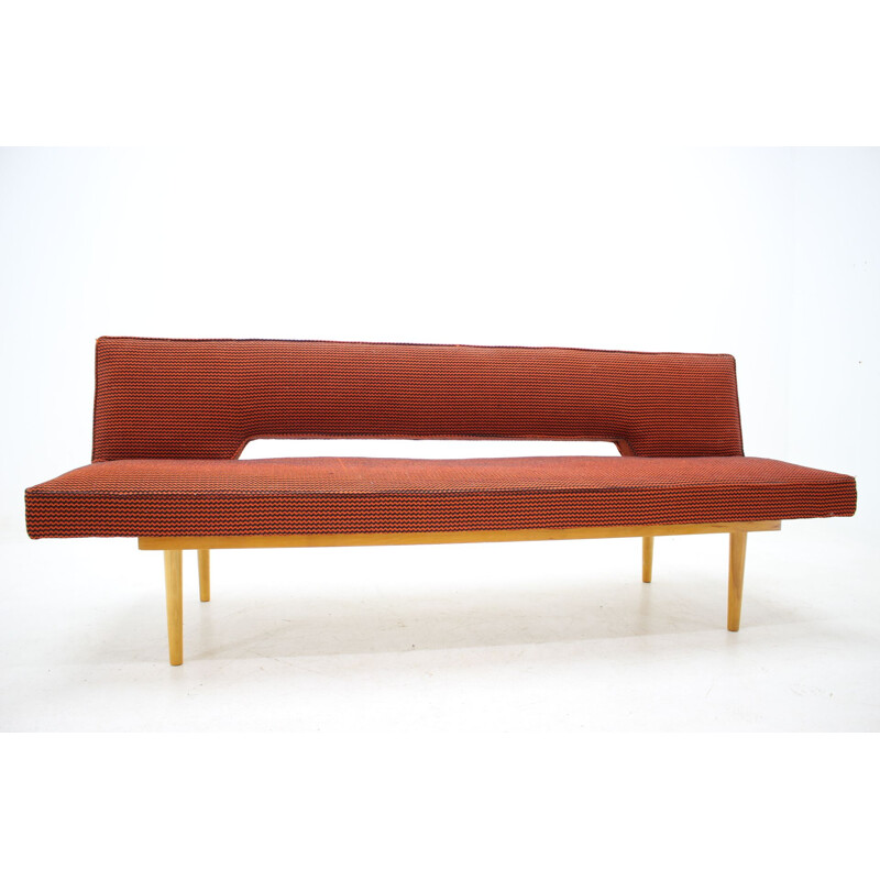 Vintage red Sofa by Miroslav Navratil for Interier Praha, 1960s