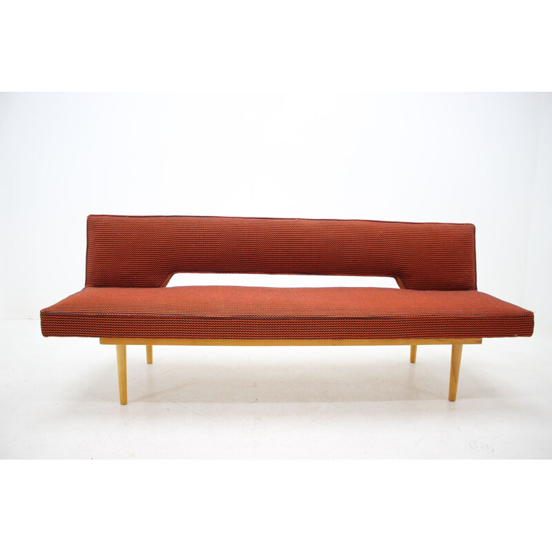 Vintage red Sofa by Miroslav Navratil for Interier Praha, 1960s