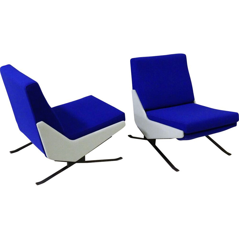 Vintage pair of TROÏKA armchairs by Pierre Guariche for Airborne 1961
