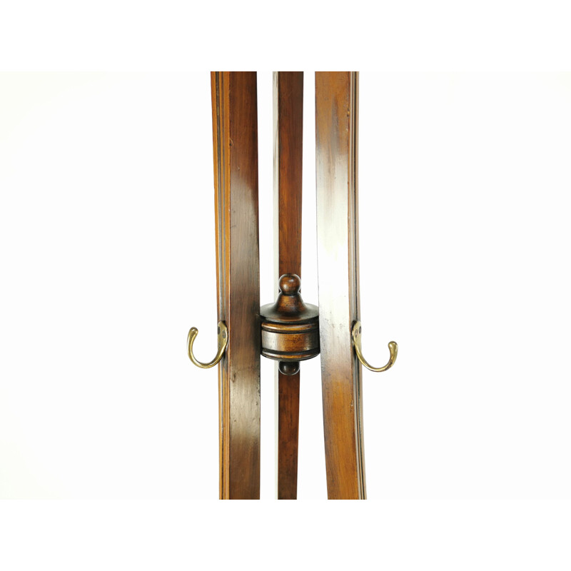  Vintage Mahogany Arts and Crafts Coat Hanger