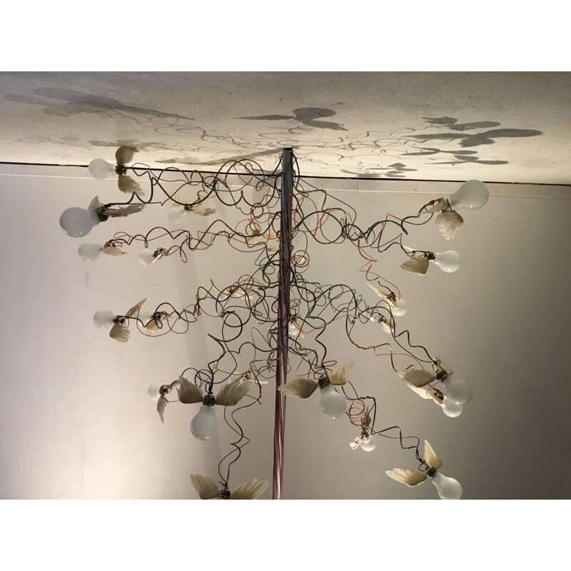 Vintage chandelier Birds Birds Birds by Ingo Maurer 