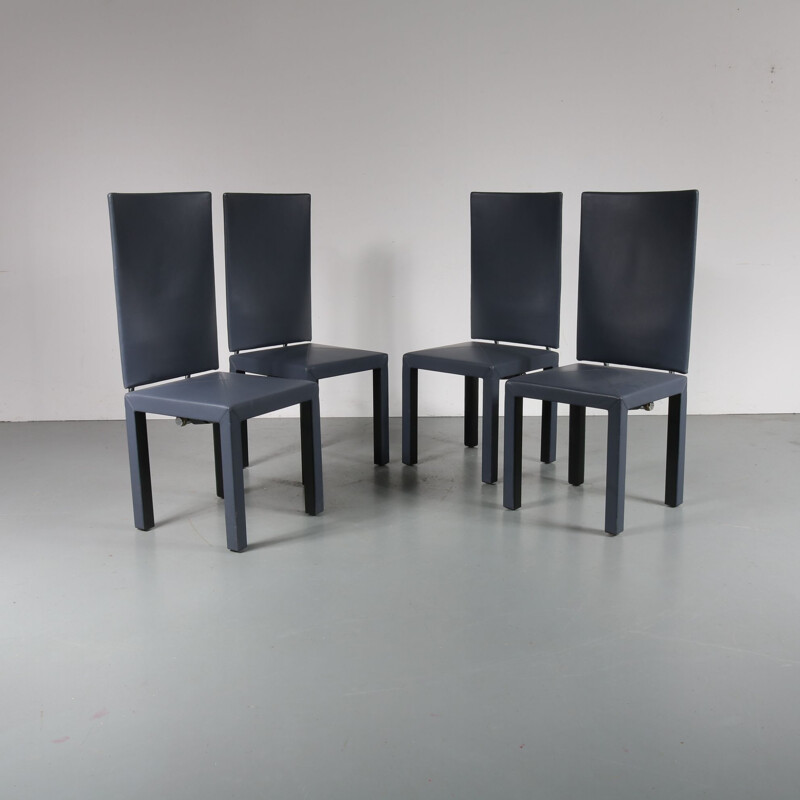 Suite de 4Chaises de salle à manger Arcara vintage par Paolo Piva pour B&B Italia, 1980