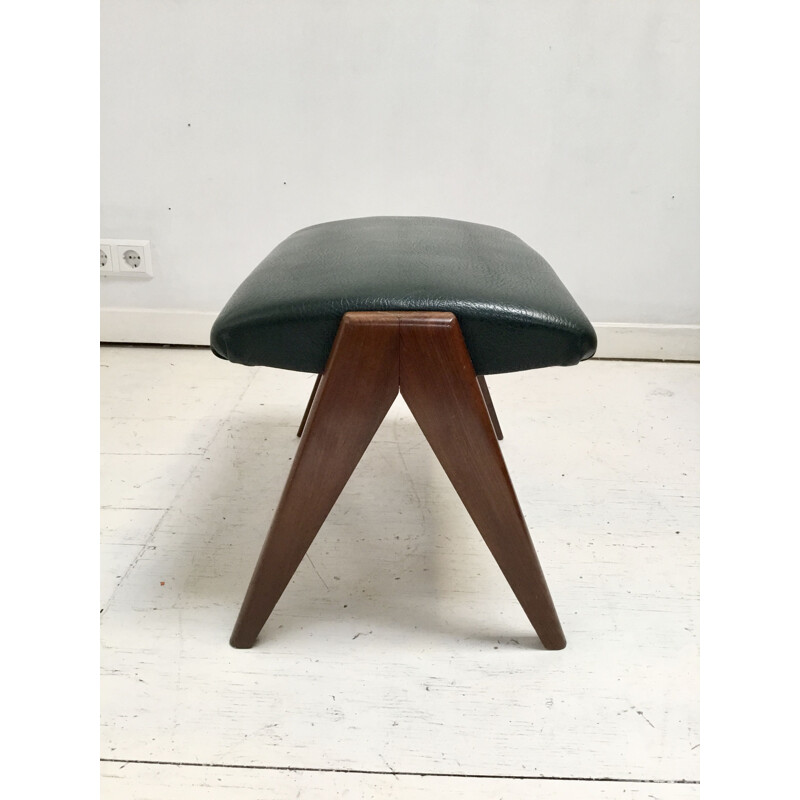 Vintage teak France design stool 