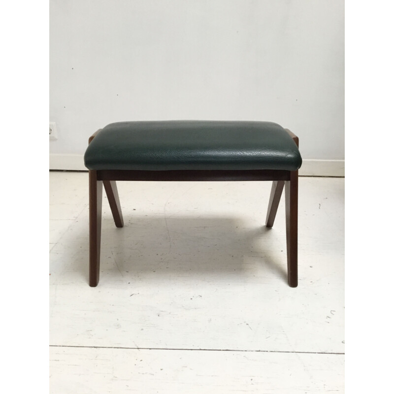 Vintage teak France design stool 