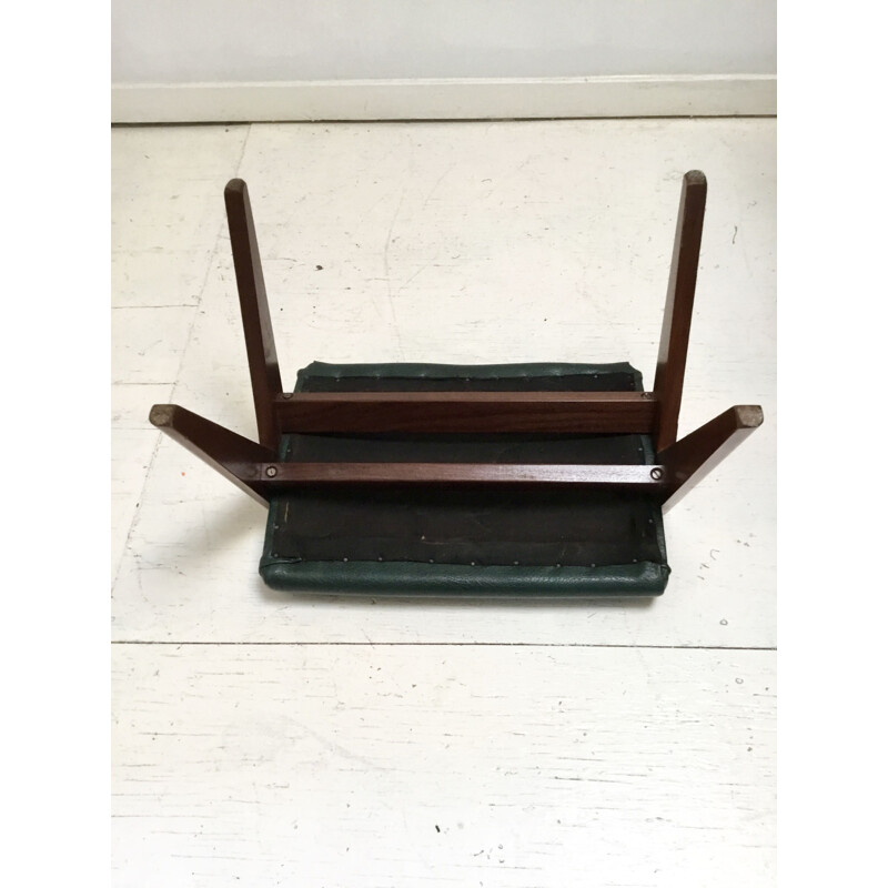 Vintage teak France design stool 