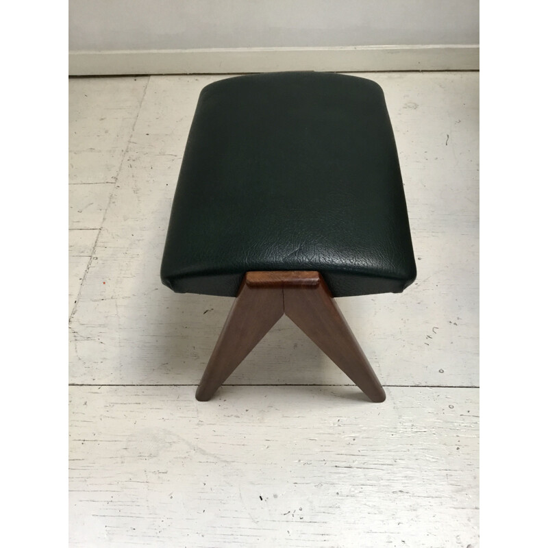 Vintage teak France design stool 