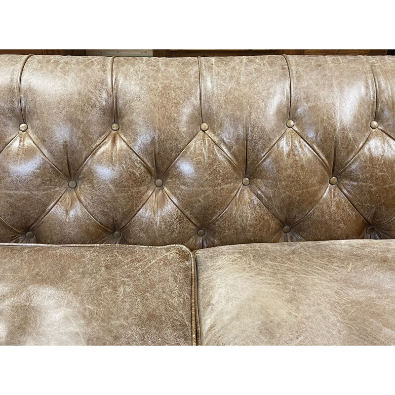 Vintage Chesterfield leather sofa, 1970s