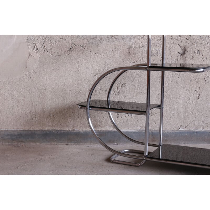 Large vintage chrome shelf by Emile Guyot