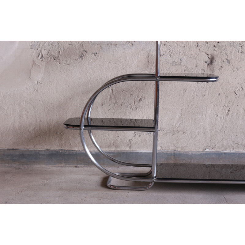 Large vintage chrome shelf by Emile Guyot