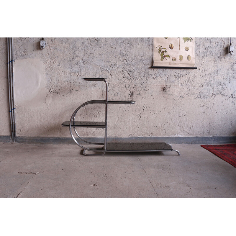 Large vintage chrome shelf by Emile Guyot