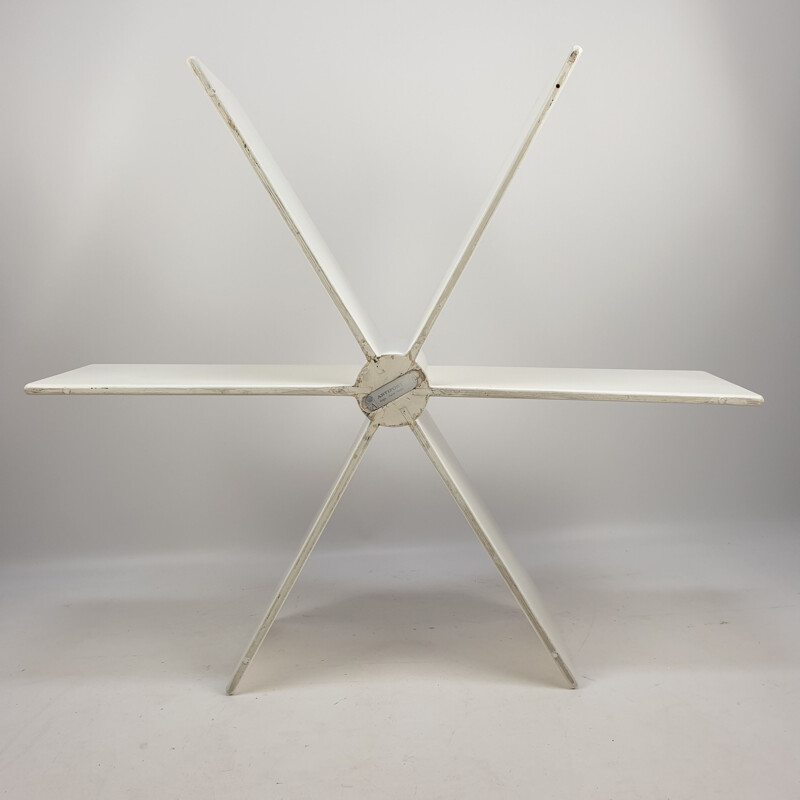 Vintage T878 plywood and glass coffee table by Pierre Paulin for Artifort, 1960