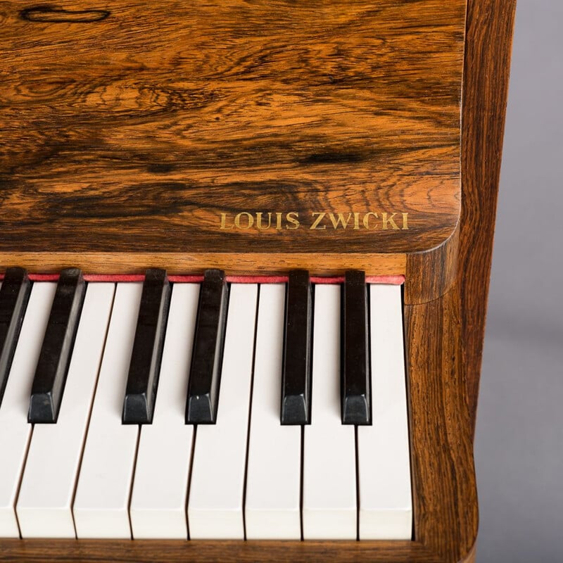 Vintage rosewood piano by Louis Zwicki, 1950s