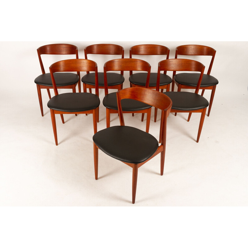 Set of 8 Vintage Teak Dining Chairs by H. W. Klein for Bramin, 1960s