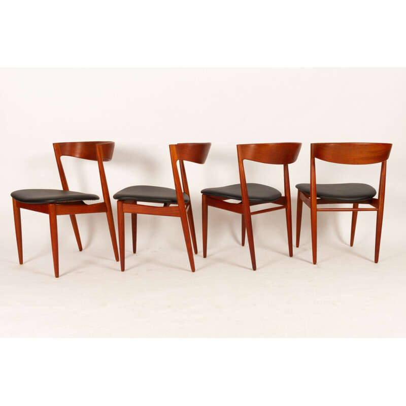 Lot de 8 chaises à repas vintage en teck de H. W. Klein pour Bramin, 1960