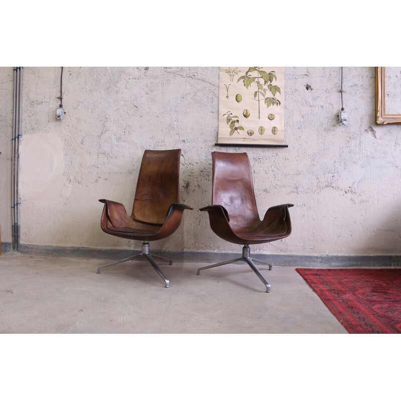 Pair of vintage tulip chairs by Fabricius and Kastholm 1960