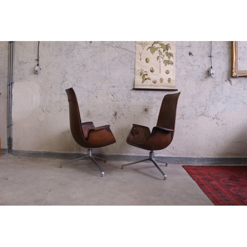 Pair of vintage tulip chairs by Fabricius and Kastholm 1960