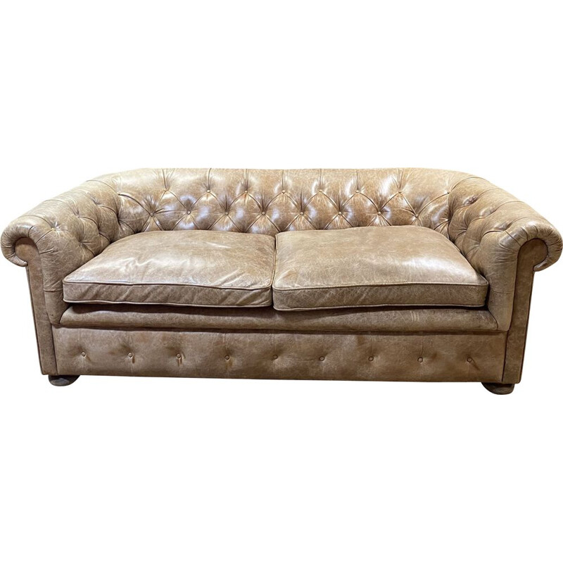 Canapé vintage Chesterfield en cuir, 1970