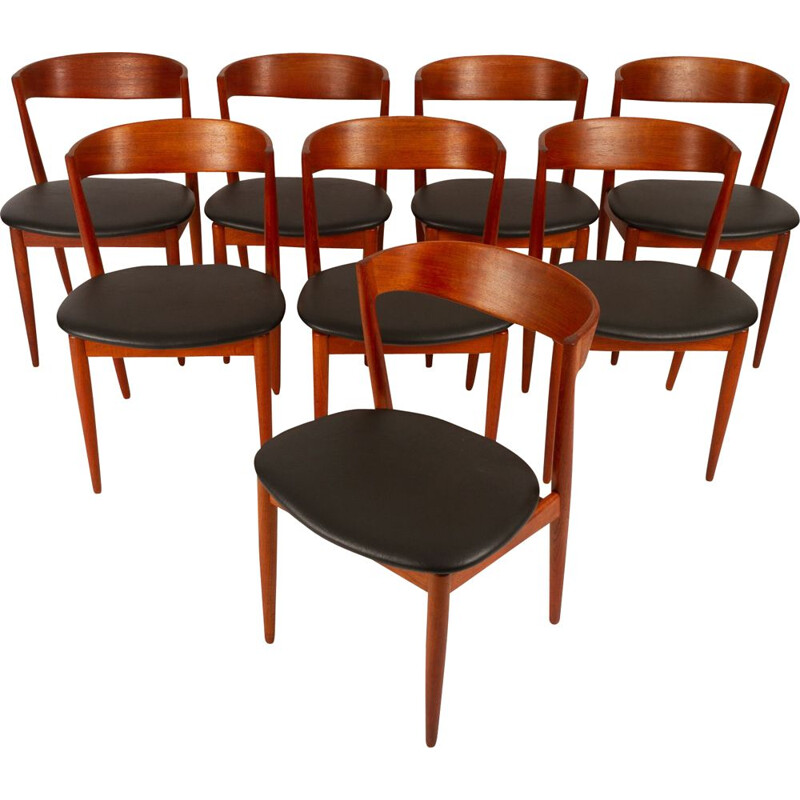 Set of 8 Vintage Teak Dining Chairs by H. W. Klein for Bramin, 1960s