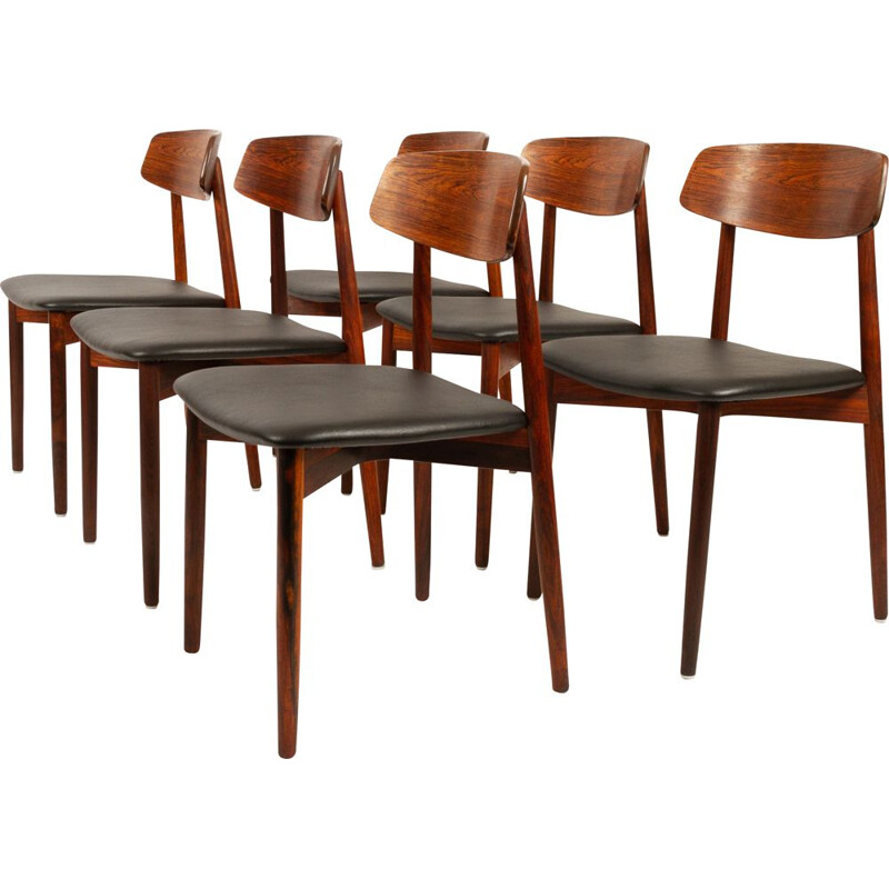 Set of 6 Rosewood Dining Chairs by Harry Østergaard for Randers Møbelfabrik, 1960s