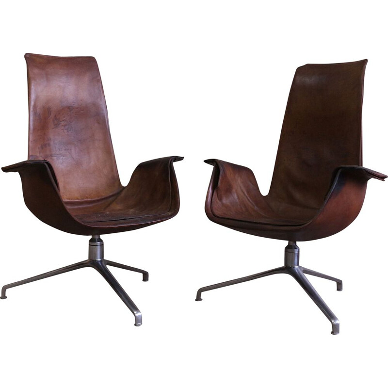 Pair of vintage tulip chairs by Fabricius and Kastholm 1960