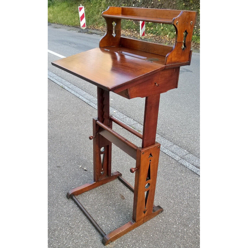 Pupitre écritoire d'atelier vintage