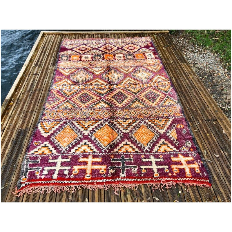 Vintage Berber wool carpet "Sadina" handmade by Beni Sadden