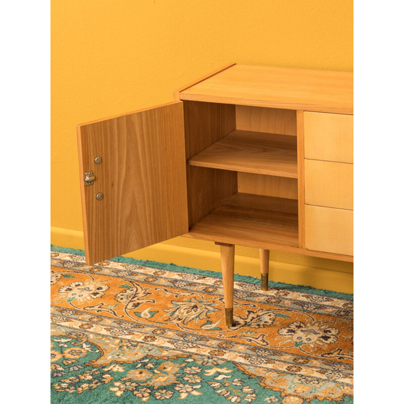 Vintage chest of drawers in ash veneer with 3 drawers 1950s